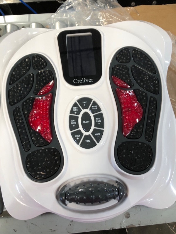 Photo 2 of Creliver Foot Circulation Plus EMS & TENS Foot Nerve Muscle Massager, Electric Foot Stimulator Improves Circulation, Feet Legs Circulation Machine Relieves Body Pains, Neuropathy 