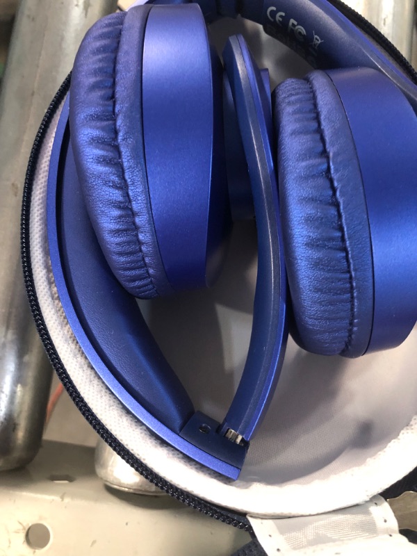 Photo 3 of Bluetooth Headphones Wireless,TUINYO Over Ear Stereo Wireless Headset 40H Playtime with deep bass, Soft Memory-Protein Earmuffs, Built-in Mic Wired Mode PC/Cell Phones/TV-Dark Blue