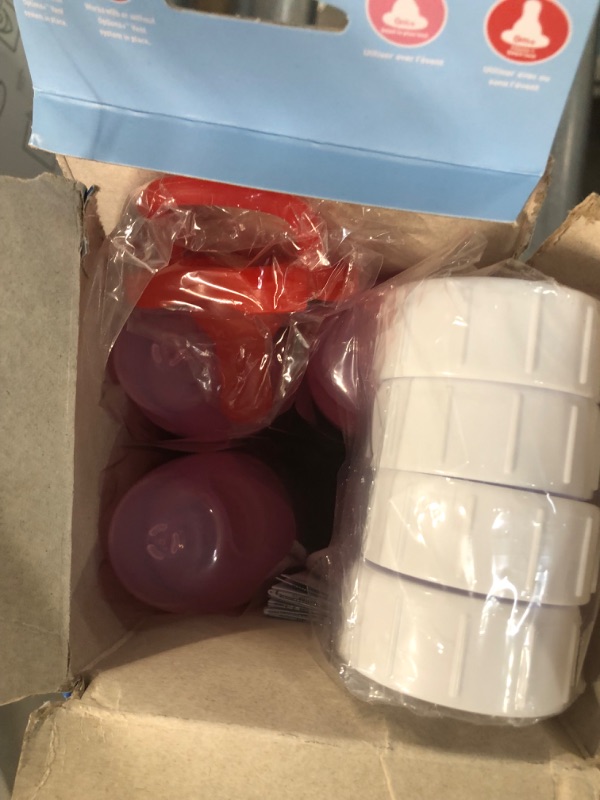 Photo 1 of Dr. Brown's Options+ Slow Flow Preemie and Newborn Anti-Colic Bottle Set with 4oz Bottles and HappyPaci - Pink Breast to Bottle Feeding Set, Pink