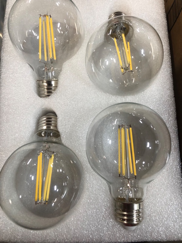 Photo 2 of ?Upgraded? Dimmable G25 LED Globe Light Bulbs, Edison Light Bulbs 100W Equivalent, 1200 Lumens, 10W E26 Base Vanity Light Bulb with Warm White 2700K for Home Reading Room Bathroom Pendant, 4-Pack