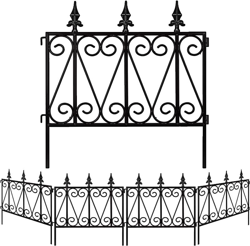 Photo 1 of [See Notes] Amagabeli Garden Fence Rustproof Metal Wire Fencing 24inx10ft -  Black