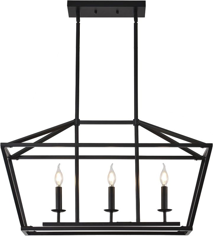 Photo 1 of [Notes]  XILICON Dining Room Light Fixtures Over Table, 5-Light Black - Chandelier Light
