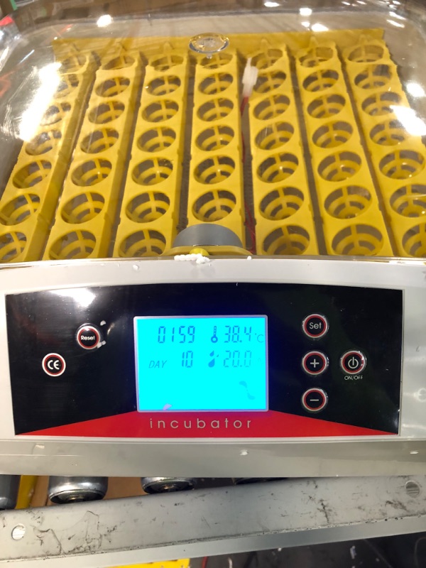 Photo 3 of ***PARTS ONLY NOT FUNCTIONAL***Meuiosd Egg Incubator ?56 Eggs Fully Automatic Egg Incubator with LED Lighting 
