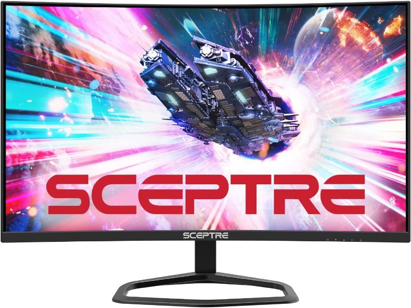 Photo 1 of [SEE NOTES] Sceptre 27-inch Curved Gaming Monitor up to 240Hz DisplayPort HDMI
