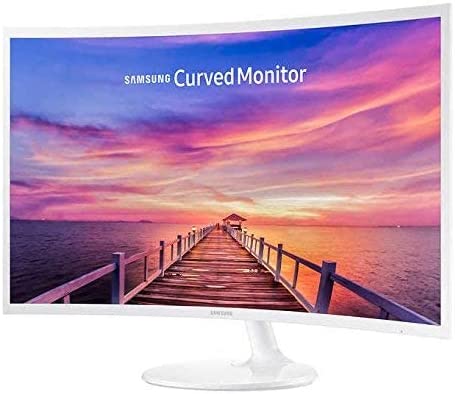 Photo 1 of Samsung 27in White Super-Slim Curved 1080p LED Monitor, 1920 x 1080 (Refurbished)
