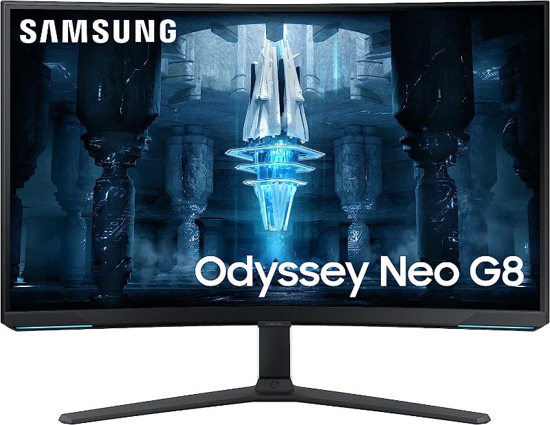 Photo 1 of [New] SAMSUNG 32" Odyssey Neo G8 4K UHD 240Hz 1ms G-Sync 1000R Curved - White
