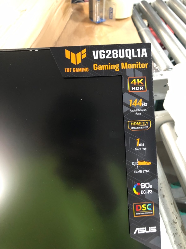 Photo 3 of [Working] ASUS TUF Gaming 28” 4K 144HZ DSC HDMI 2.1 Gaming Monitor - (3840 x 2160)