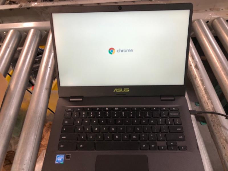 Photo 3 of [New] ASUS Intel Celeron N3350 4GB Memory 32GB eMMC 14-Inch Chromebook (Slate Gray)