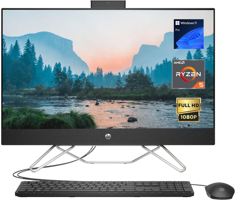 Photo 1 of HP 27" Business All-in-One Desktop, 27'' Full HD Display, AMD Ryzen 5 5500U Processor