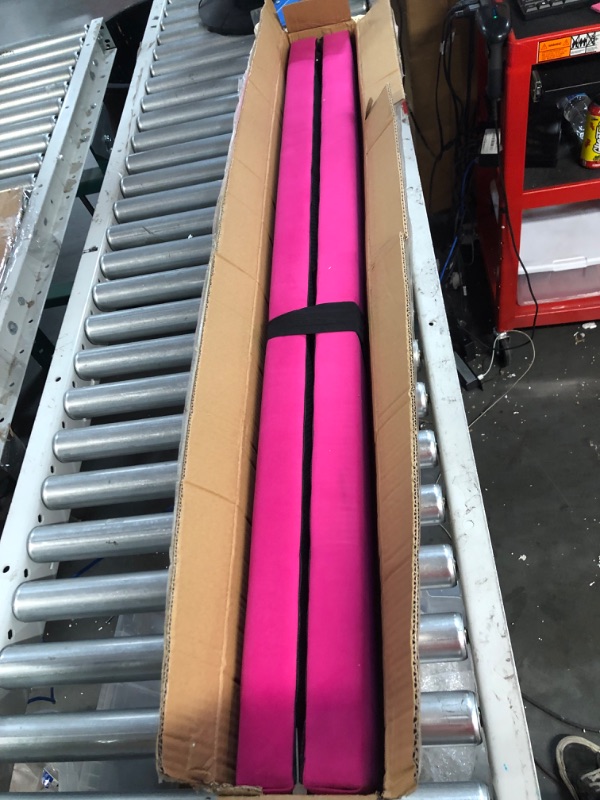 Photo 3 of [Like New] ZELUS 8' Folding Gymnastics Balance Beam, Floor Balance Beam w/Carry Handles 