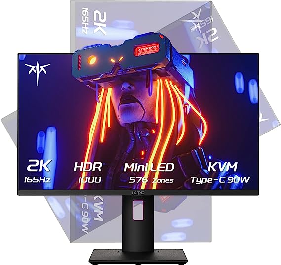 Photo 1 of [New] KTC 27 Inch Mini LED Monitor, 1440P 165Hz/144Hz Gaming Monitor, HDR1000
