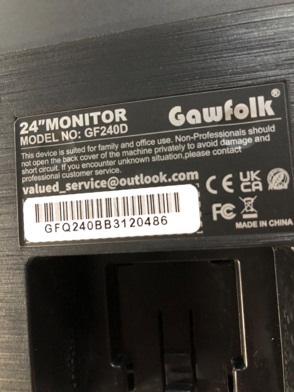 Photo 3 of Gawfolk 24 Inch Gaming Monitor 165Hz, 144Hz FHD 1080P Curved Computer Monitor 24 Inch 165Hz