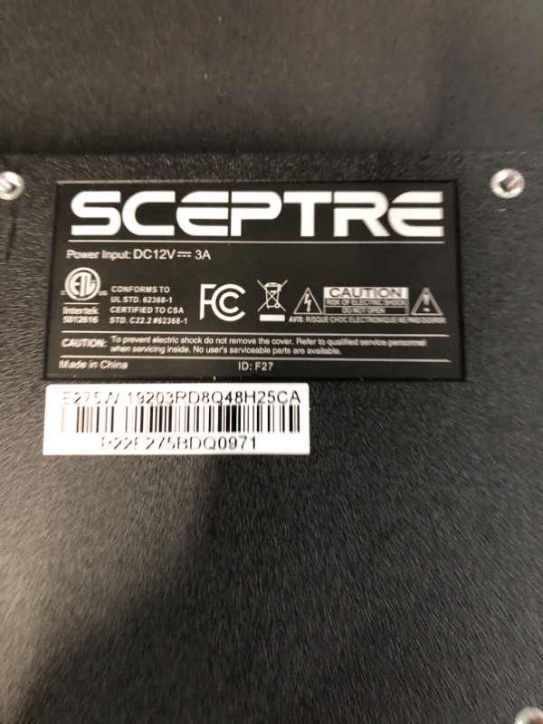 Photo 4 of Sceptre E275W-19203R 27 inch1080P LED Monitor 99% sRGB 2X HDMI VGA Build-in Speakers, Machine Black & 27-Inch FHD LED Gaming Monitor 75Hz 2X HDMI VGA Build-in Speakers, Ultra Slim Metal Black 27" 75Hz Monitor + Monitor Ultra Slim Metal Black