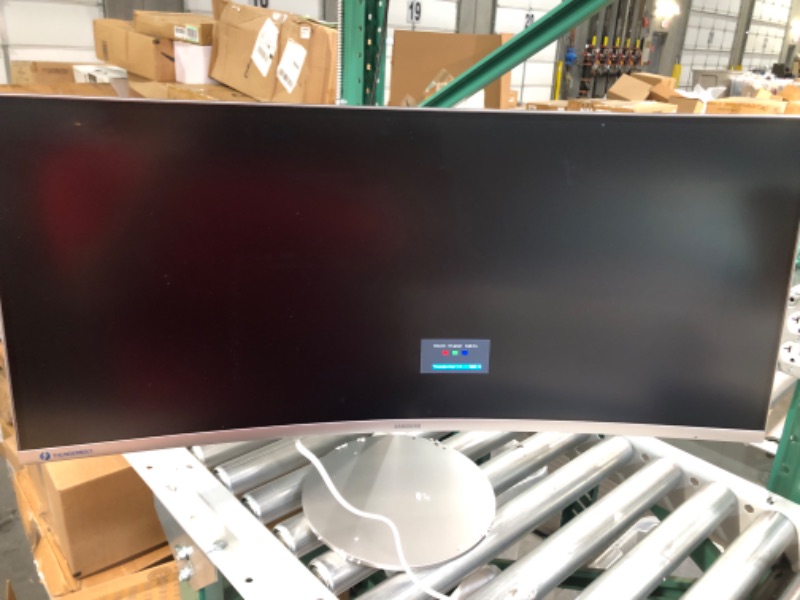 Photo 2 of SAMSUNG CJ79 Series 34-Inch ViewFinity Ultrawide QHD (3440x1440) Computer Monitor, 100Hz, Thunderbolt 3 Daisy Chain, QLED, HDMI, USB Hub, Height Adjustable Stand (LC34J791WTNXZA), White