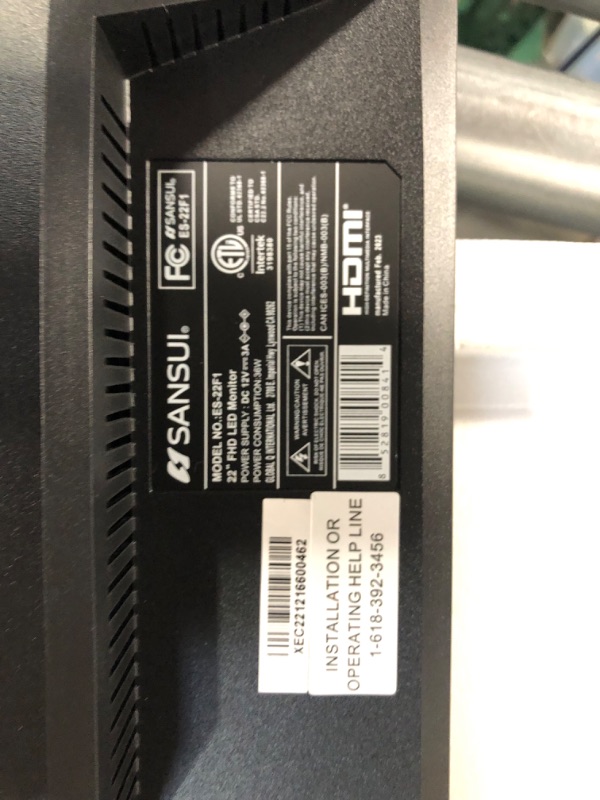 Photo 1 of SANSUI Monitor 22 inch 1080p FHD 75Hz Computer Monitor with HDMI VGA
