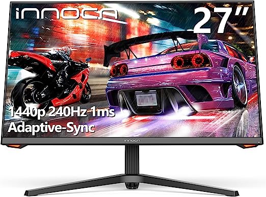 Photo 1 of INNOCN 27G1S 27 Inch Gaming Monitor 240Hz 2560 x 1440P QHD G-Sync - Black
