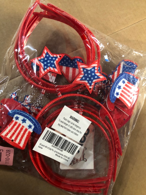 Photo 2 of 4th of July Patriotic Party Favors,60 Pcs Fourth of July Accessories 