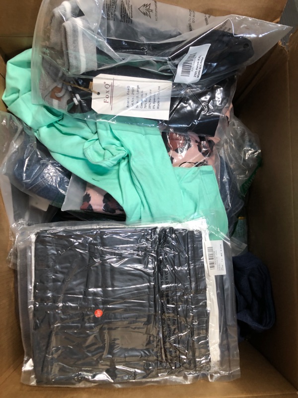 Photo 1 of CLOTHING BUNDLE- BOX MISCELLANEOUS CLOTHES ALL SIZES- NO REFUNDS