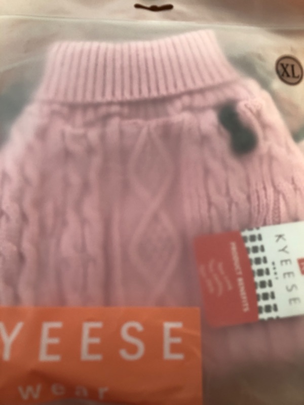 Photo 2 of KYEESE Dog Sweaters with Leash Hole Dog Turtleneck- PINK