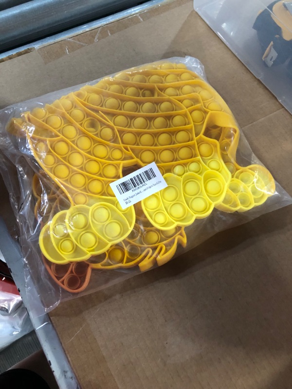 Photo 3 of Biggest Jumbo Huge Pop Sensory Bubble Cute Toy, Super Big Extra Giant Really Large Giant Mega 100 200 256 XL Gigantic Push Fidgets Toys Gifts Yellow Lion