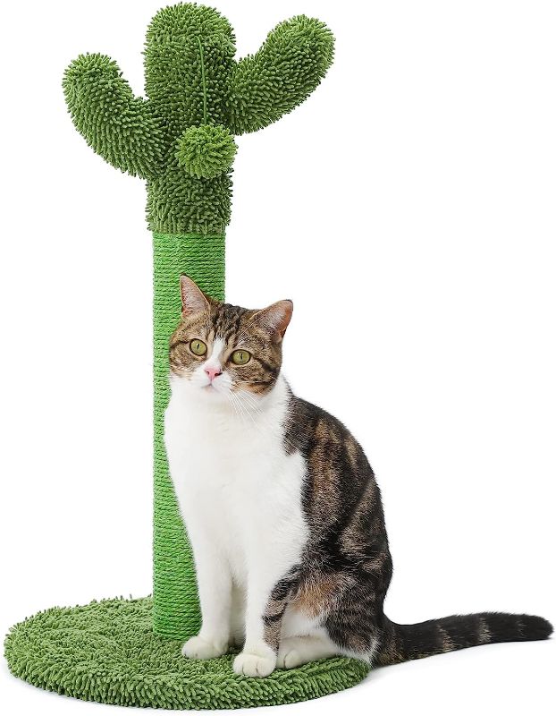 Photo 1 of (SIMILAR TO STOCK PHOTO) Catinsider 25.6" Cactus Cat Scratching Post with Dangling Ball for Cats Brown Medium Brown