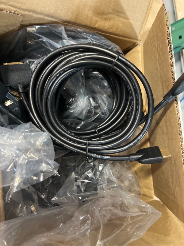 Photo 1 of Amazon Basics HDMI to DVI Adapter Cable, Black, 6 Feet, 24-Pack 6 ft 24-Pack Cable