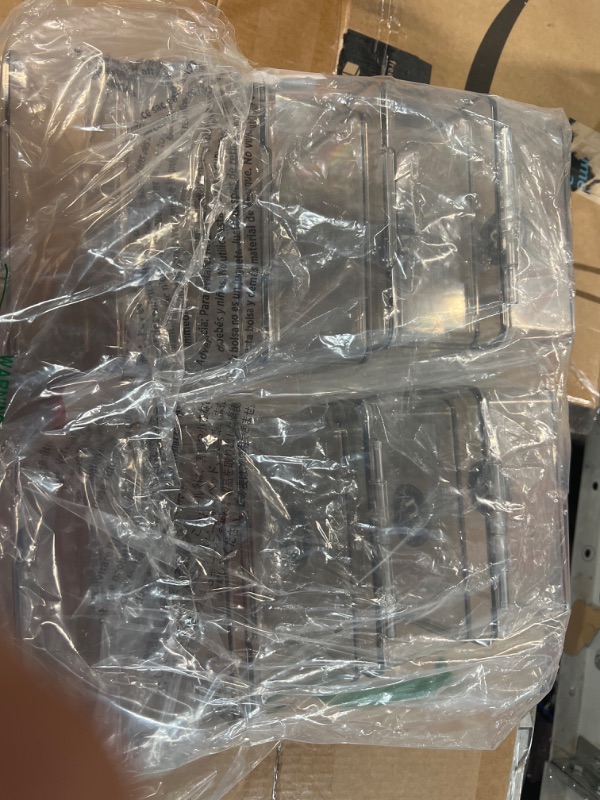 Photo 1 of mDesign Plastic Playroom and Gaming Storage Organizer Box Containers with Hinged Lid for Shelves or Cubbies, Holds Small Toys, Building Blocks, Puzzles, Markers, Controllers, or Crayons, 8 Pack, Clear 5.6 x 6.7 x 3