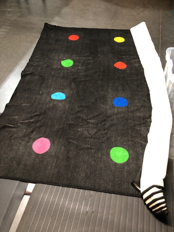 Photo 2 of ABCarpet Large Classroom Rugs Polka Dot Classroom Carpets-7'5"x13' Black7'5"x13' Colorful Polka Dot