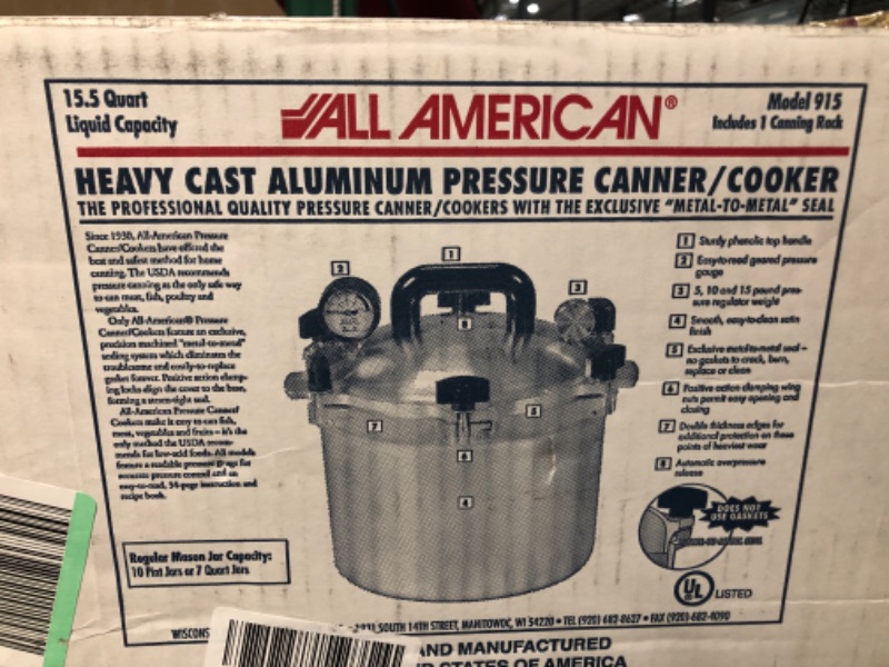 Photo 2 of All American 915 15.5 Quart Pressure Cooker Canner