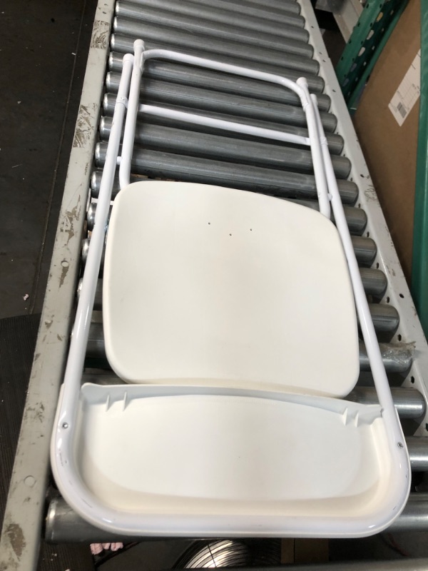 Photo 2 of Plastic Folding Chair, 800 lbs. Capacity, White -QTY 1