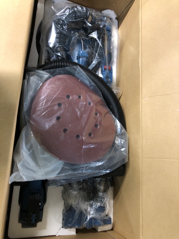 Photo 1 of Enhulk Drywall Sander, 900W 7.2A Electric Drywall Sander with Vacuum Auto Dust Collection, 6 Variable Speed 800-1800RPM, Double-Deck LED Lights, Extendable & Foldable Handle, 12 Sanding Discs