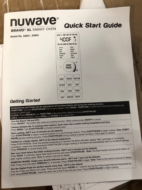 Photo 4 of **DAMAGED - SEE NOTES*** Nuwave Bravo XL Air Fryer Toaster Smart Oven, 12-in-1