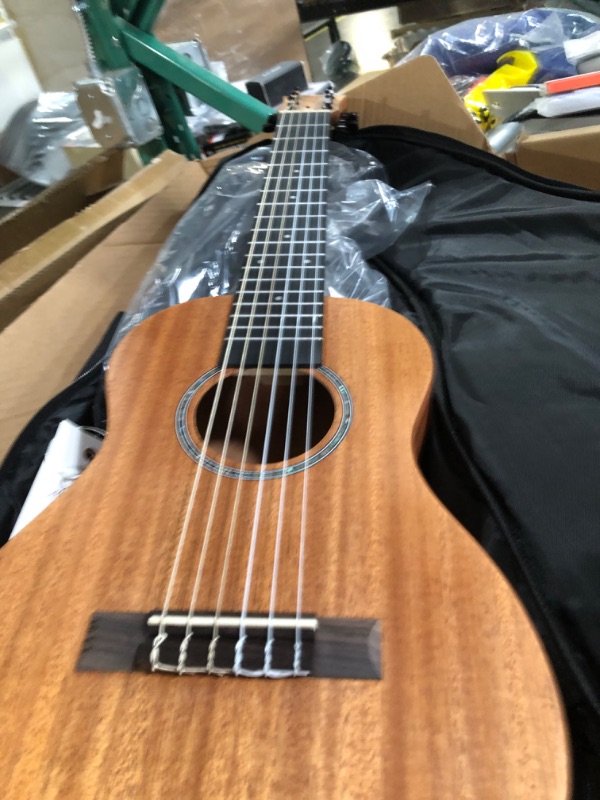 Photo 4 of  Caramel 30 inch All Solid Mahogany 6 String Ukulele Guitalele Wooden 