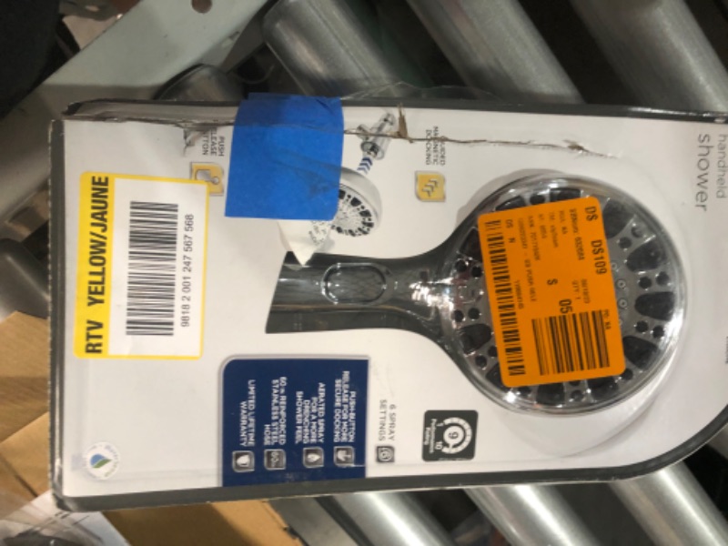 Photo 1 of ***** USED UNKNOWN MISSING ITEMS***Push Release 6-Spray Patterns with 1.8 GPM 4.25 in. Wall Mount Handheld Shower Head in Chrome