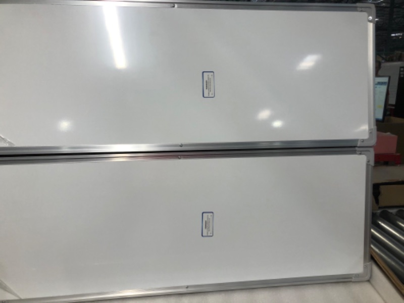 Photo 1 of 40” x 60” Wall-Mounted, Folding Whiteboard with Magnetic Surface and Flip-Out Marker Tray Wall Mounted