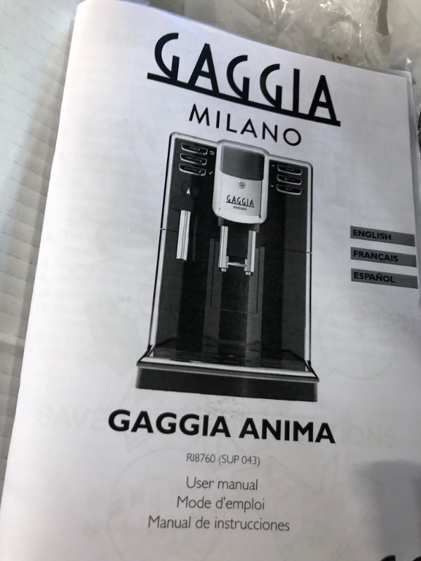 Photo 3 of **See Notes**
Gaggia Anima Automatic Coffee Machine, BLACK 