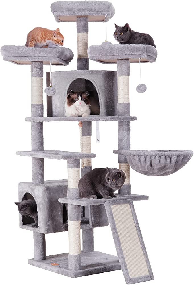 Photo 5 of *STOCK PHOTO FOR REFERENCE** Cat Tree Cat Tower for Indoor Cats 17.72” L x 15.75” W x 49.61” Light Gray