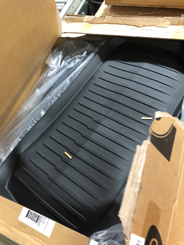 Photo 2 of SUPER LINER Floor Mats Compatible with Tesla Model Y 5-Seat 2021-2023 Custom Fit All Weather TPE Cargo Liner 