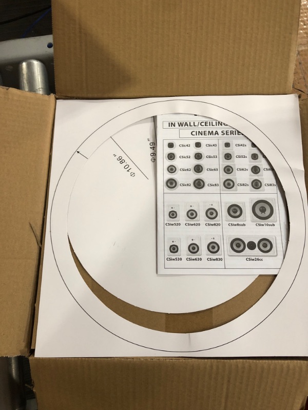 Photo 2 of Acoustic Audio by Goldwood CS-IC83 8” 3-Way In Ceiling Home Theater Speaker System (White, 5 Speakers) Standard Frame Speaker Set