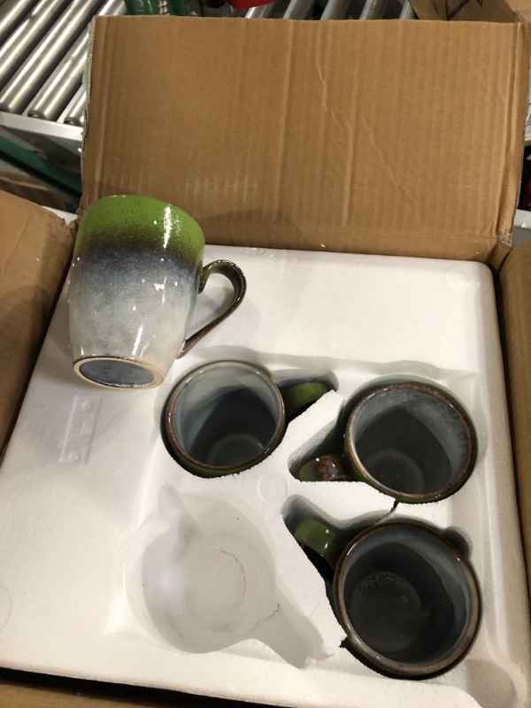 Photo 2 of (SEE NOTES) vancasso Starry 12 Piece Blue-Green Dinnerware Set, Reactive Change Glaze Dinner Set.....
INCLUDES...
4 MUGS
4 BOWLS
1 SMALL PLATE 
3 DINNER PLATES