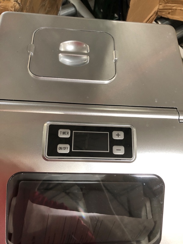 Photo 3 of **NON-FUNCTIONAL, PARTS ONLY** (Minor Dents On Left Side, Do Not Prevent Function) FRIGIDAIRE EFIC452-SS 40 Lbs Extra Large Clear Maker, Stainless Steel, Makes Square Ice