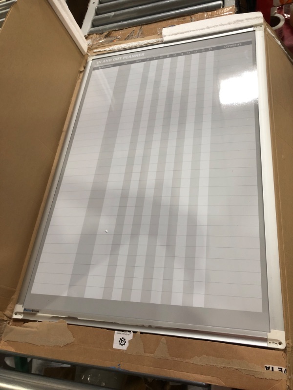 Photo 2 of MasterVision Magnetic in/Out Vertical Planner Board (BVCGA02109830) 36" x 24" Dry-Erase - Vertical