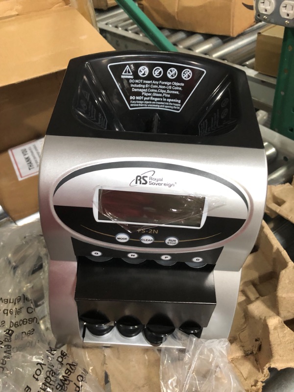 Photo 3 of Royal Sovereign 2 Row Electric Coin Counter/Sorter with Patented Anti-Jam Technology and Digital Counting Display 