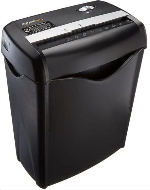 Photo 1 of Amazon Basics 6-Sheet Cross-Cut Paper Shredder