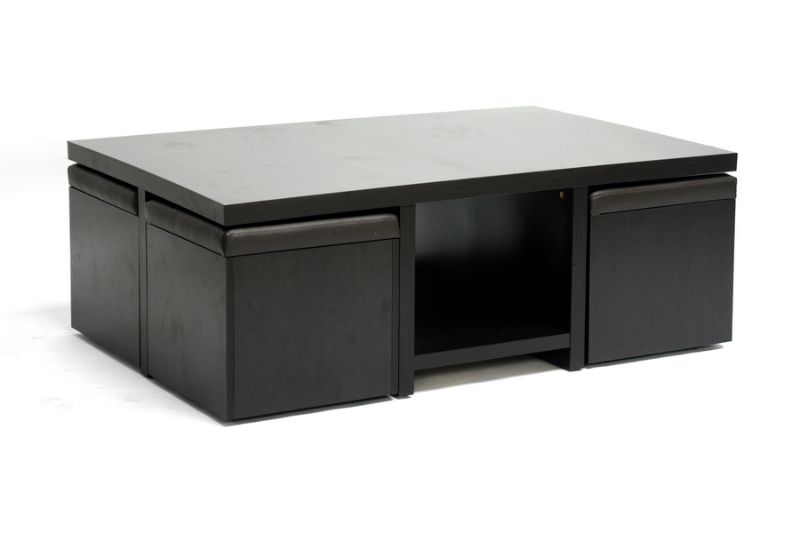 Photo 1 of (SEE NOTES) Wholesale Interiors Ct-1190-cts-1190-ctn2 Baxton Studio Prescott Modern Table & Stool Set with Hidden Storage
