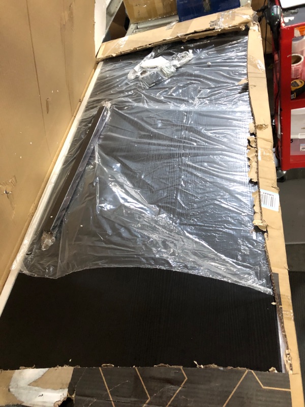 Photo 1 of CubiCubi Study Computer Desk 55" Home Office Writing Desk, Modern Simple Style PC Table, Black Metal Frame, Black 55 inch