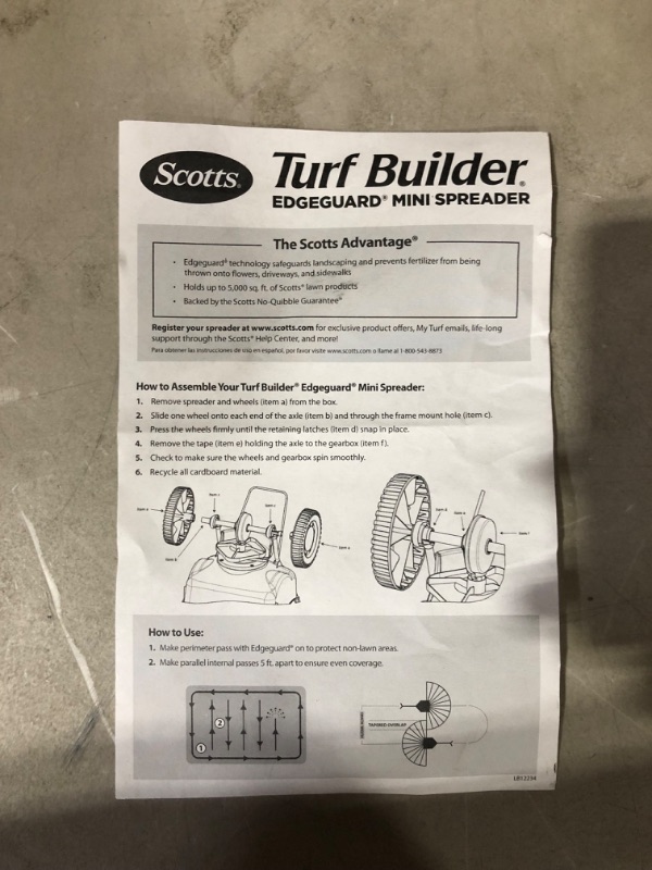 Photo 3 of ***NONFUNCTIONAL - FOR PARTS - SEE NOTES***
Scotts Turf Builder EdgeGuard Mini Broadcast Spreader