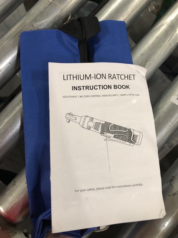 Photo 4 of QiMu Cordless Electric Ratchet Wrench Set, Cordless Ratchet Right Angle Wrench,3/8" 12V Power Ratchet Tool Kit with 2 x 1500mAh Lithium-Ion Battery,7 sockets and Charger