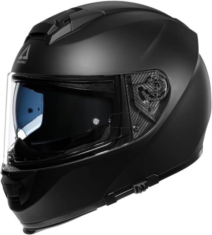 Photo 1 of Triangle Lightweight Full Face Motorcycle Street Bike Helmets with Extra Clear Visor DOT Approved