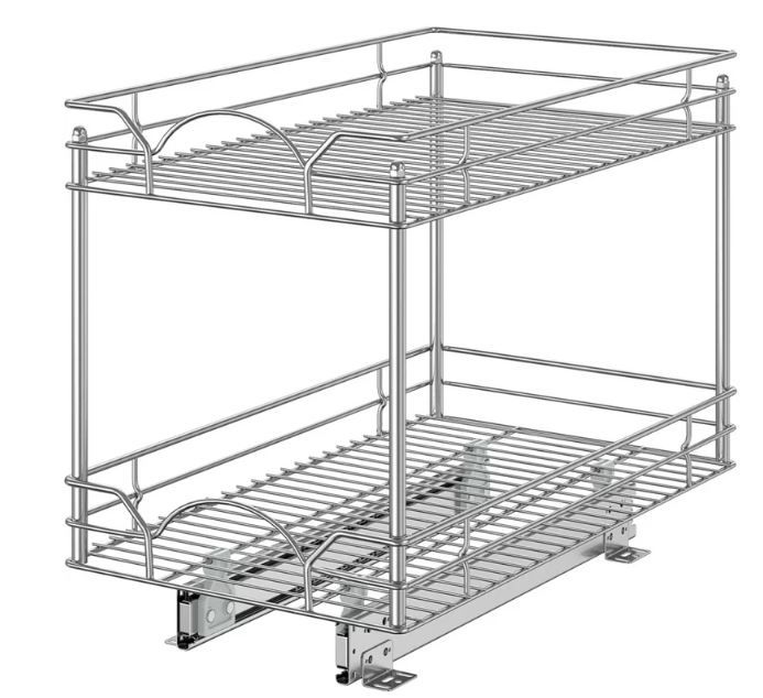 Photo 1 of **PHOTO FOR REFERENCE ONLY** ROOMTEC 2 Tier Pull Out Cabinet Organizer Shelves Slide Out Cabinet Organizer
